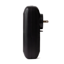 Load image into Gallery viewer, Black wall plugin side view on a white background