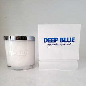 Deep Blue Med Spa signature scent candle available at ScentFluence